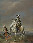 unknow artist Equestrian portrait of Empress Catherine I Spain oil painting artist